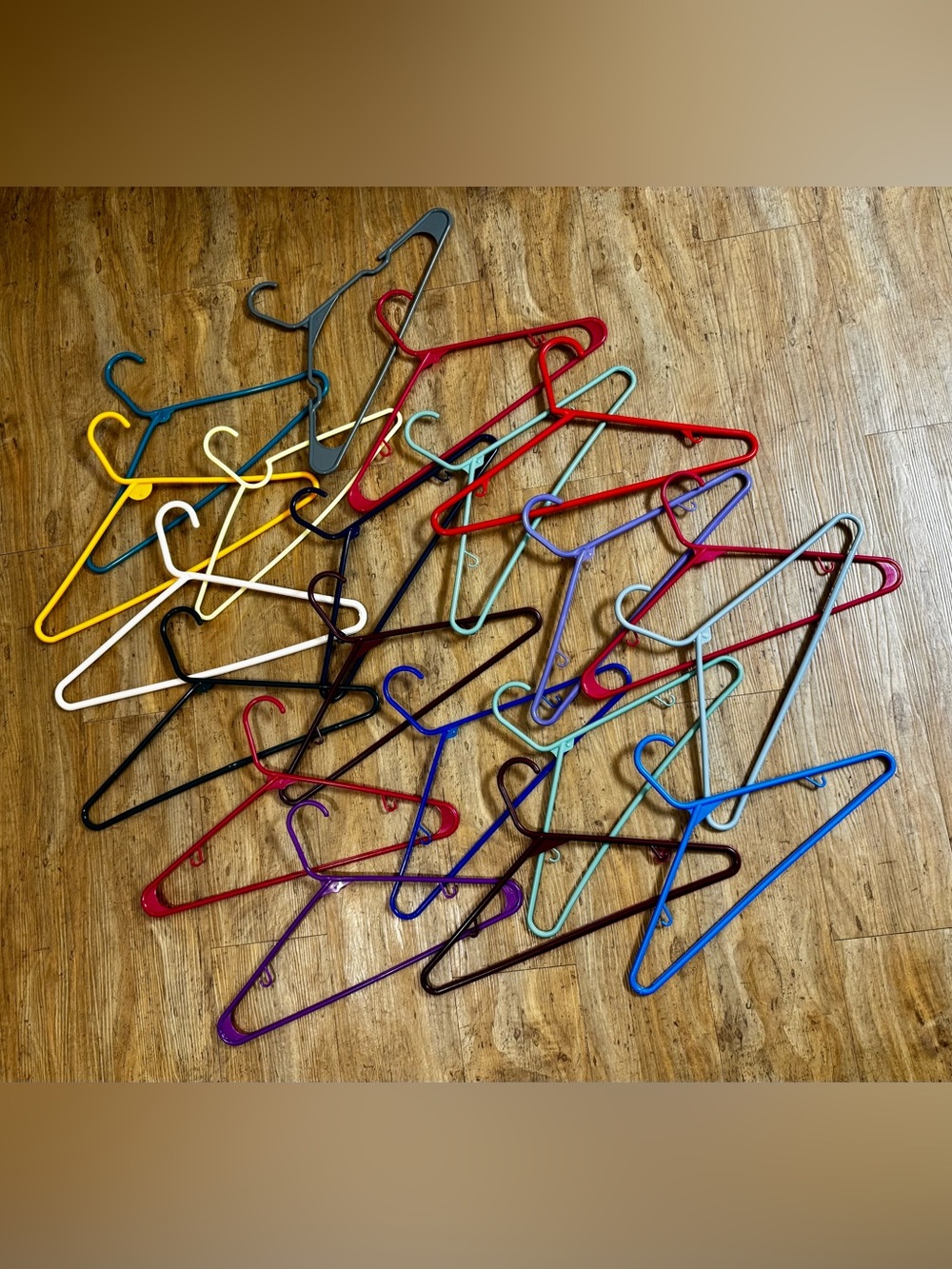 20pk Colorful Plastic Clothes Hangers - Multi-Color Set